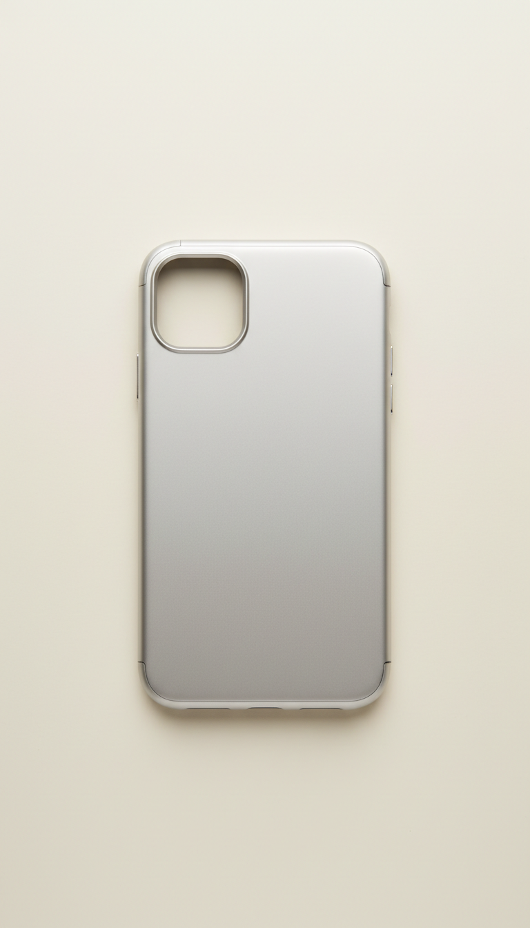 Soft Silver Aluminum iPhone Case